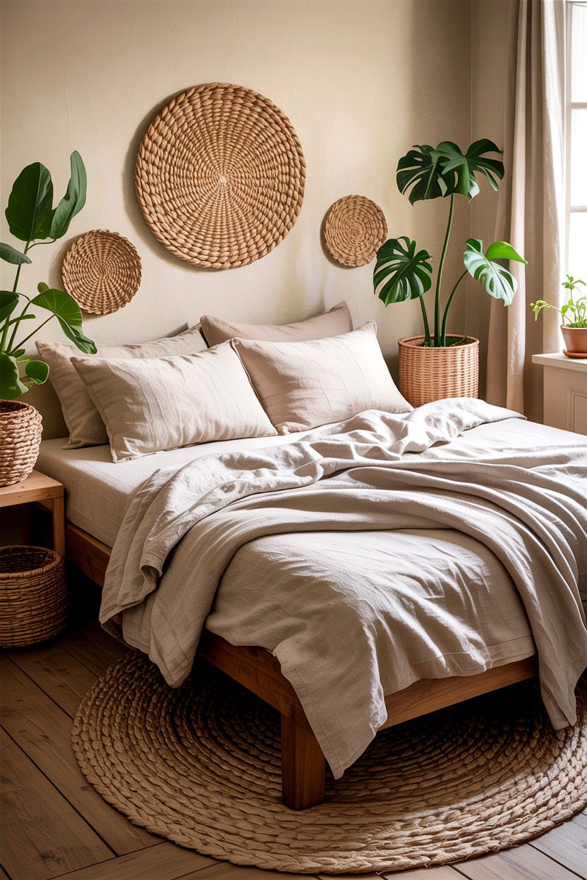Natural Linen Sheets - 30 linen bedroom ideas