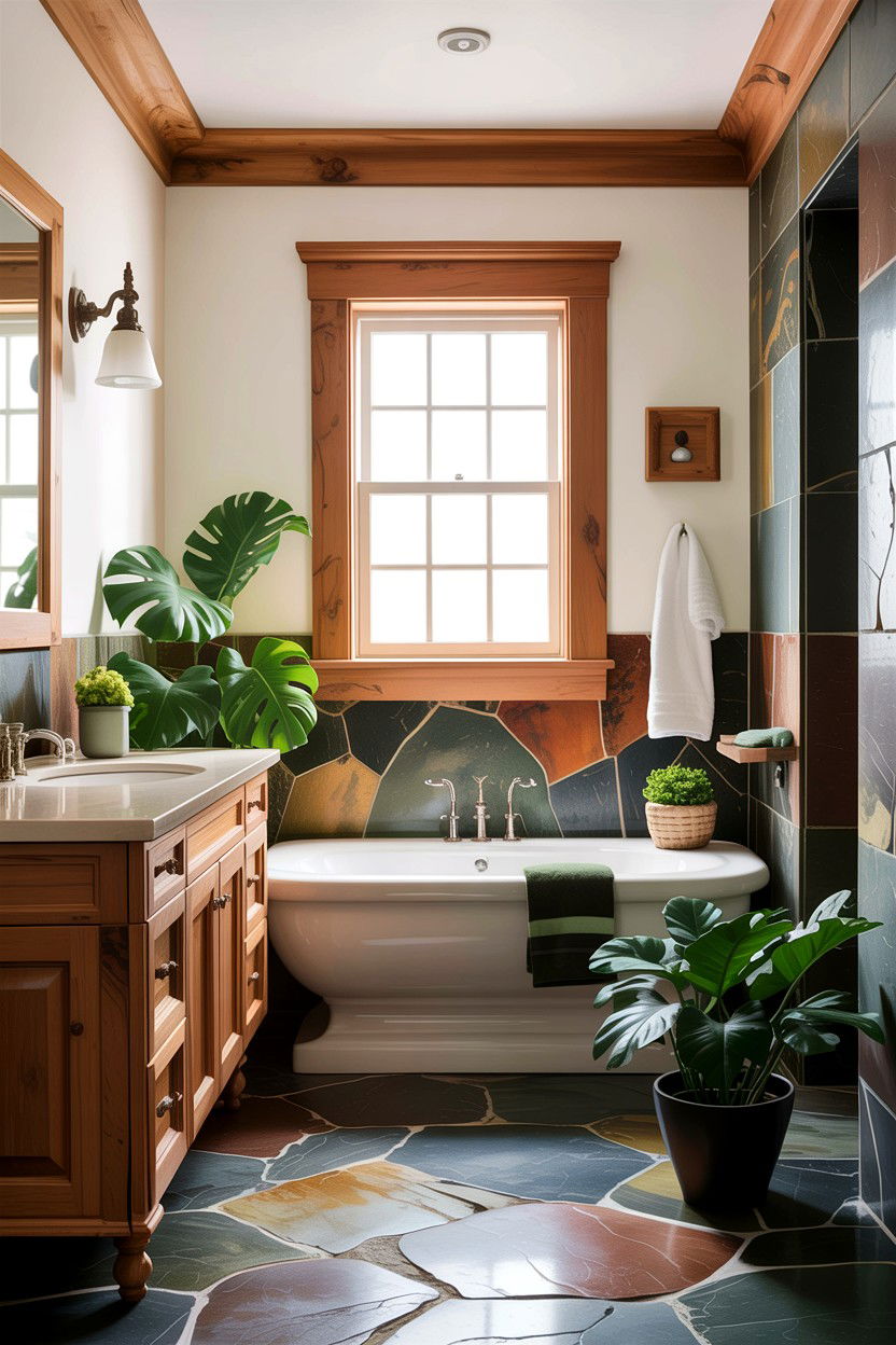 Natural Wood Baseboard Bathroom - 30 bathroom baseboard ideas