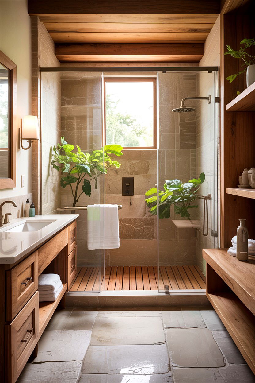 Natural Wood Bathroom - 30 interior designer bathroom ideas