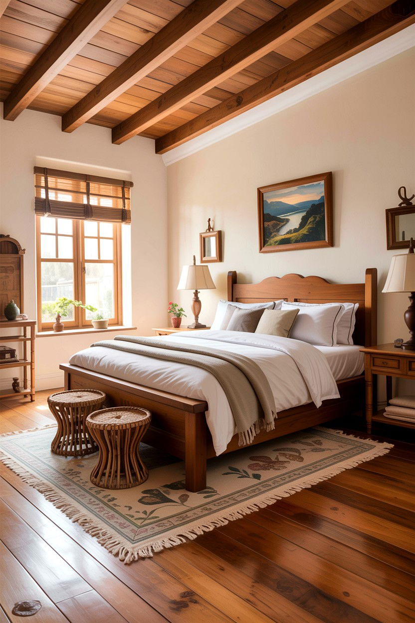 Natural Wood Bedroom - 30 Mediterranean bedroom ideas