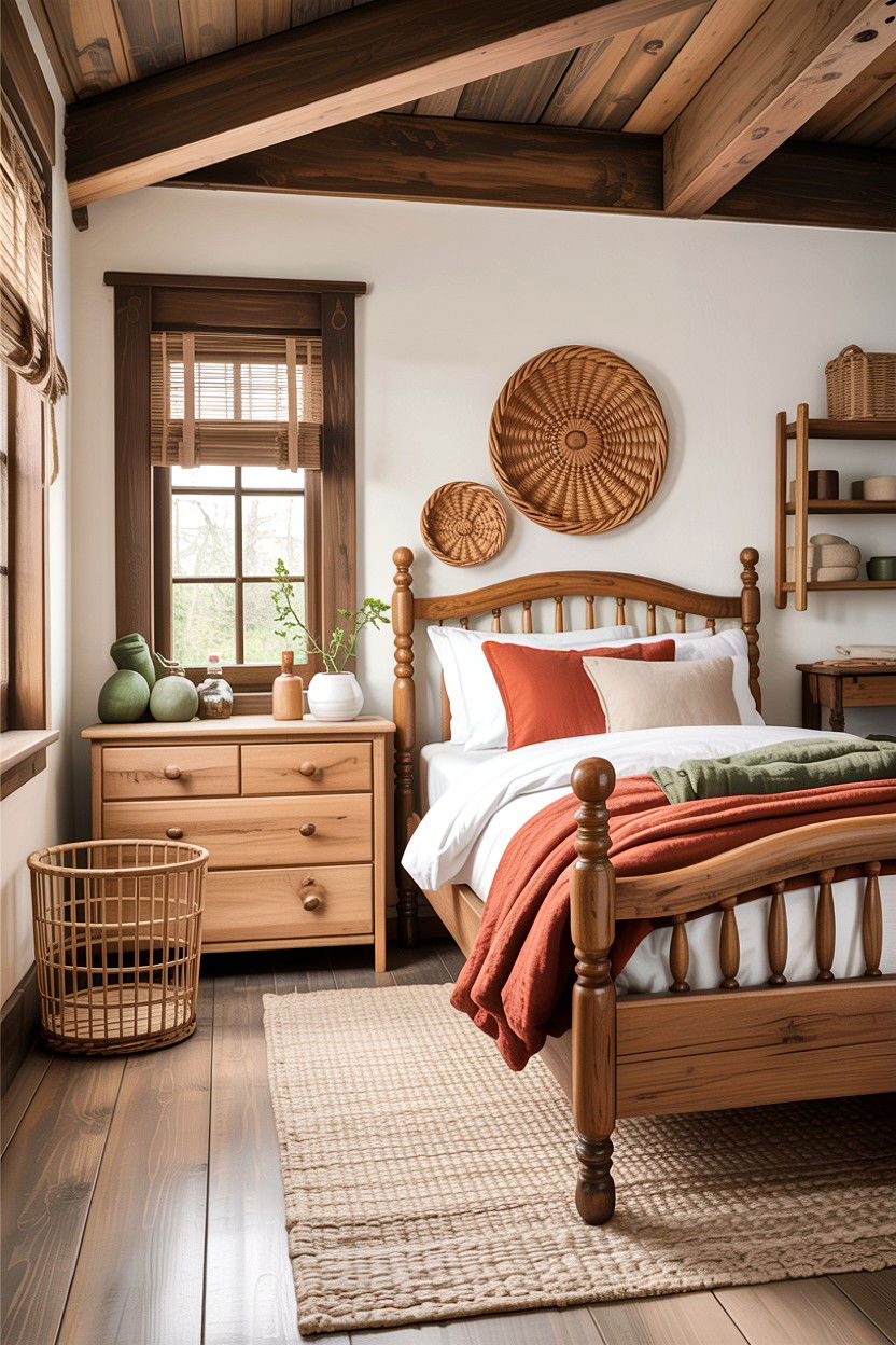 Natural Wood Shared Bedroom - 30 boy and girl shared bedroom ideas