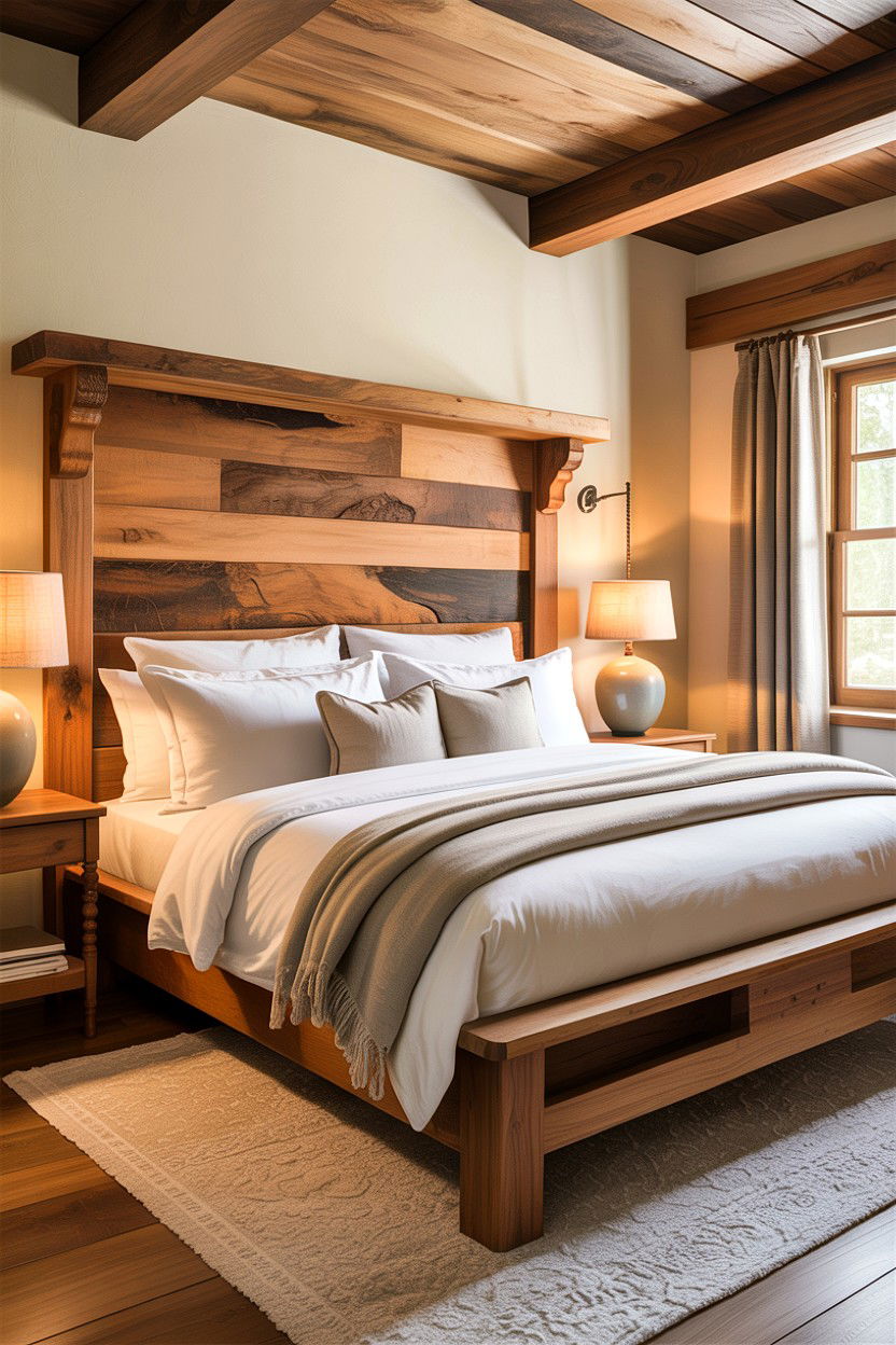 Natural Wood - 30 boutique hotel bedroom ideas