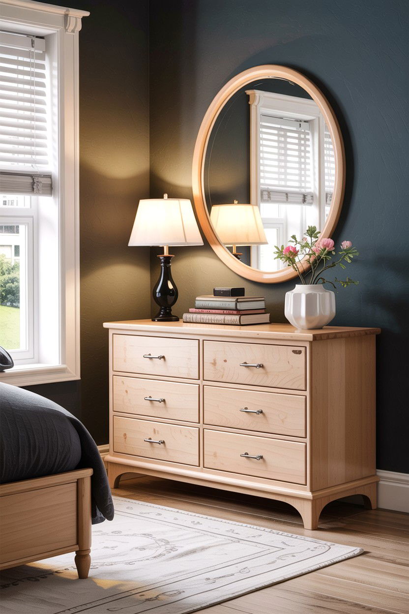 Natural maple bedroom dresser - 30 bedroom wood dressers