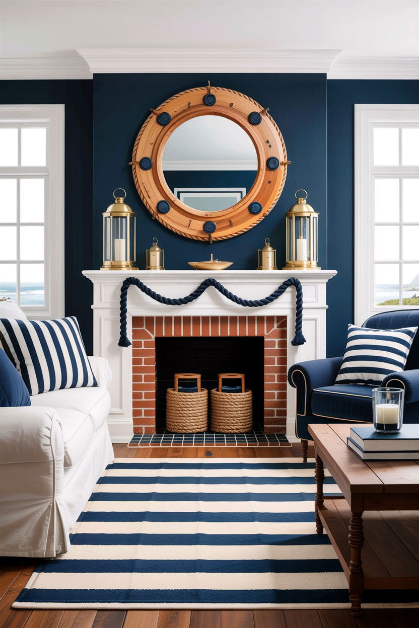 Nautical Living Room - 30 New England living room ideas