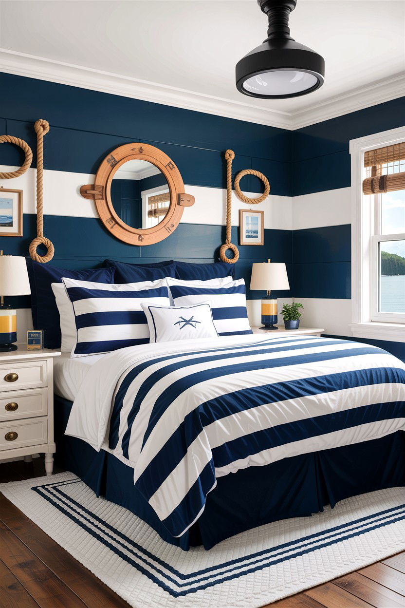 Nautical lake house bedroom - 30 lake house bedroom ideas