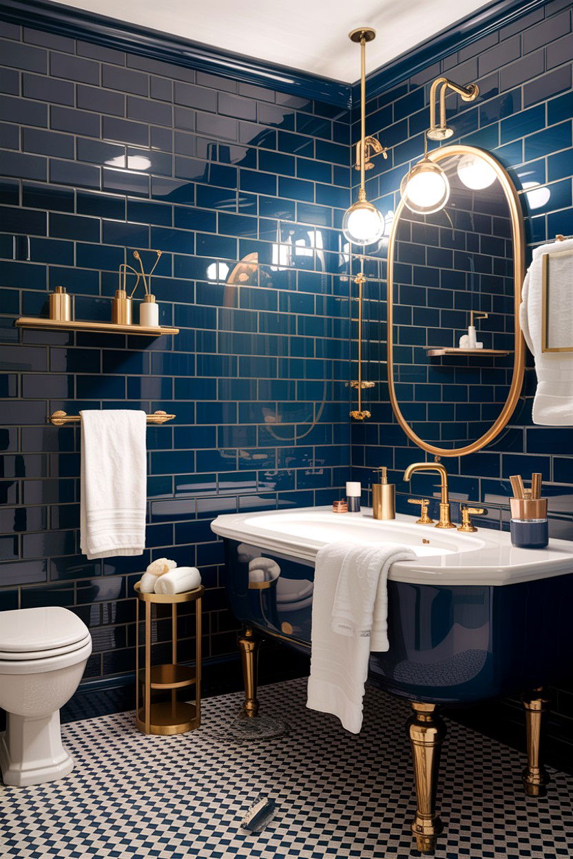 Navy Blue Bathroom - 30 gorgeous bathroom ideas