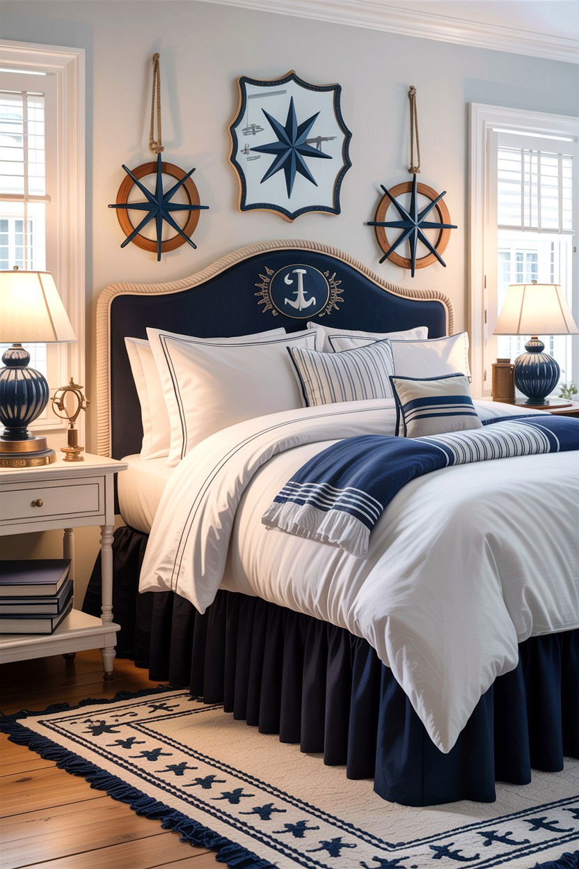 Navy Blue Bed Skirt - 30 bedroom bed skirts