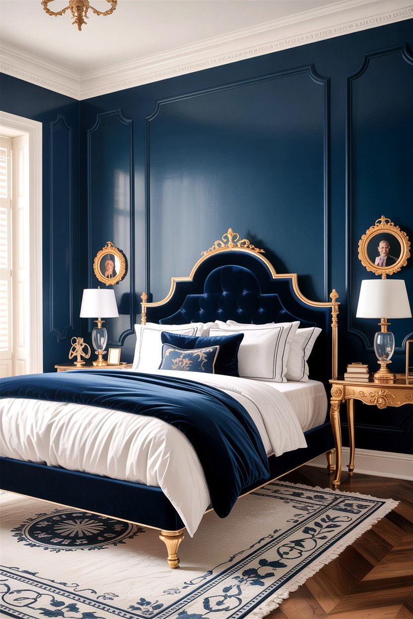 Navy Blue Bedroom Paint - 30 dramatic bedroom ideas