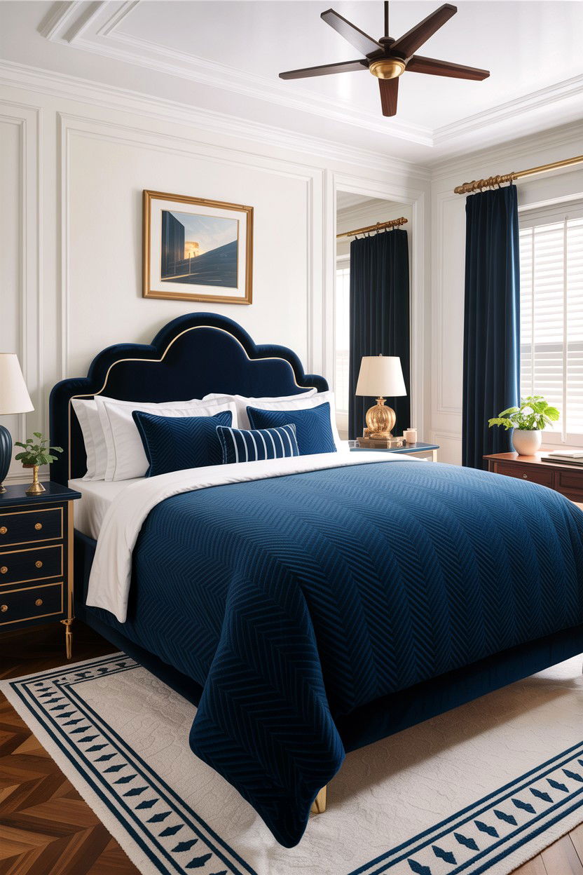 Navy Blue Coverlet - 30 bedroom coverlets