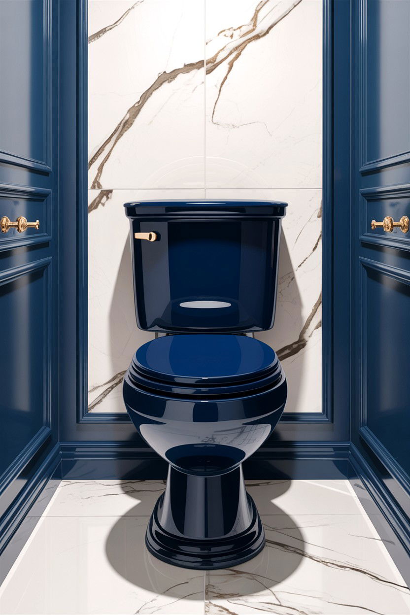 Navy Blue Dual Flush Toilet - 30 dual flush toilet ideas