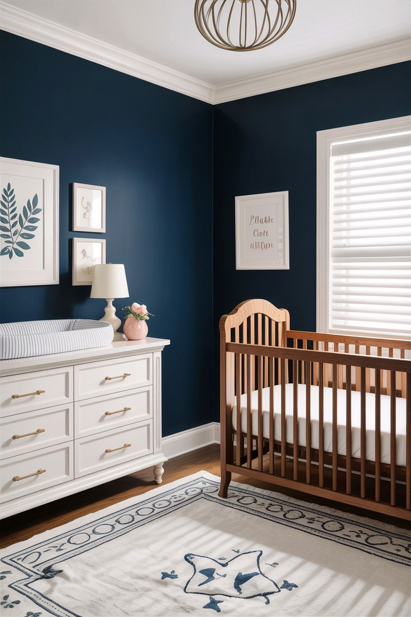 Navy Blue Nursery - 30 infant bedroom ideas