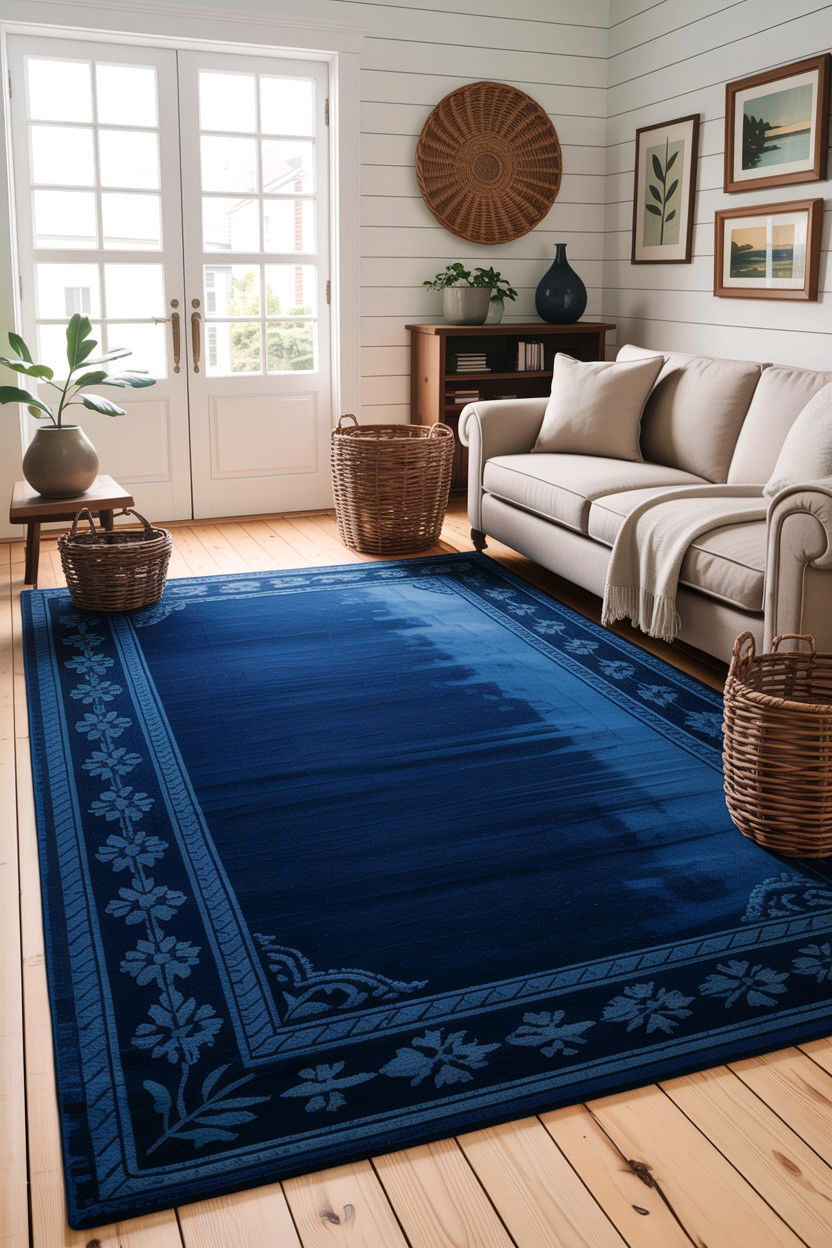 Navy Blue Rug Living Room - 30 rustic navy living room ideas