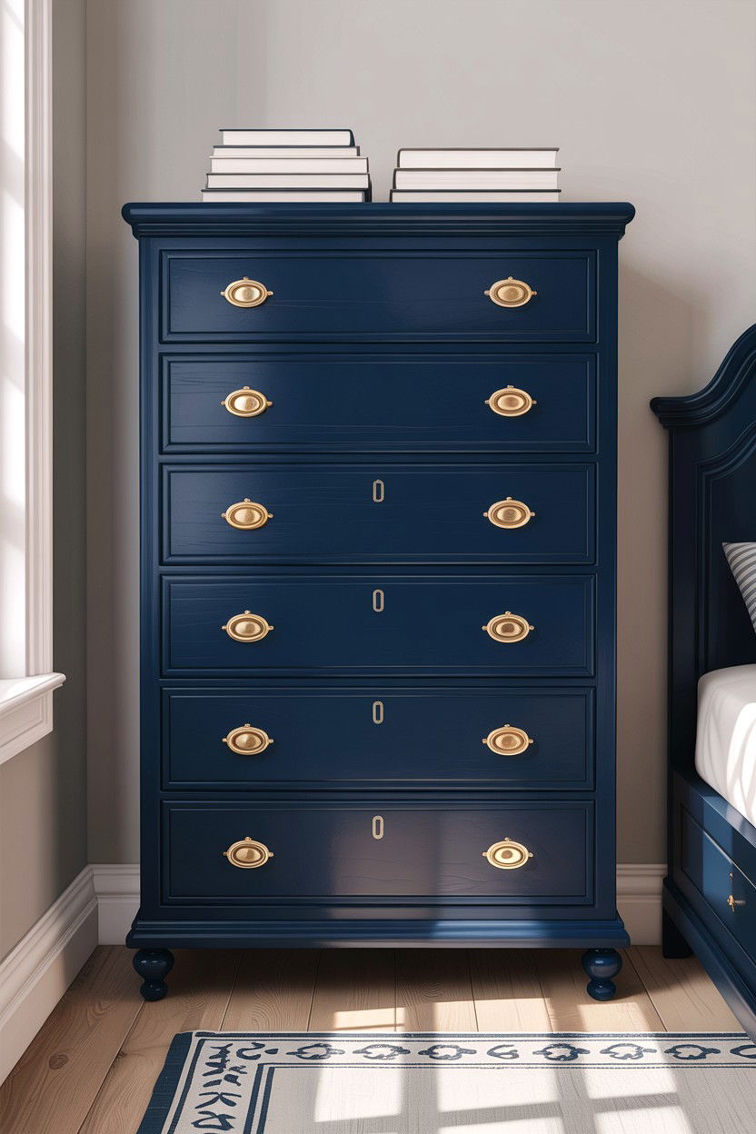 Navy Blue Tall Dresser - 30 bedroom tall dressers
