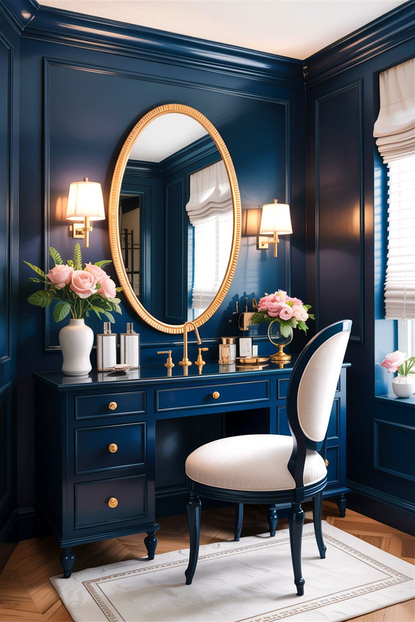 Navy Blue Vanity - 30 bedroom vanity tables