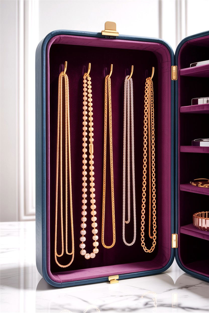 Necklace Organizer Box - 30 bedroom jewelry boxes