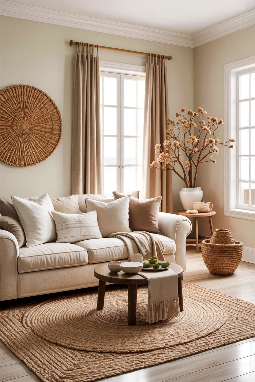 Neutral Beach Living Room - 30 beach house living room ideas