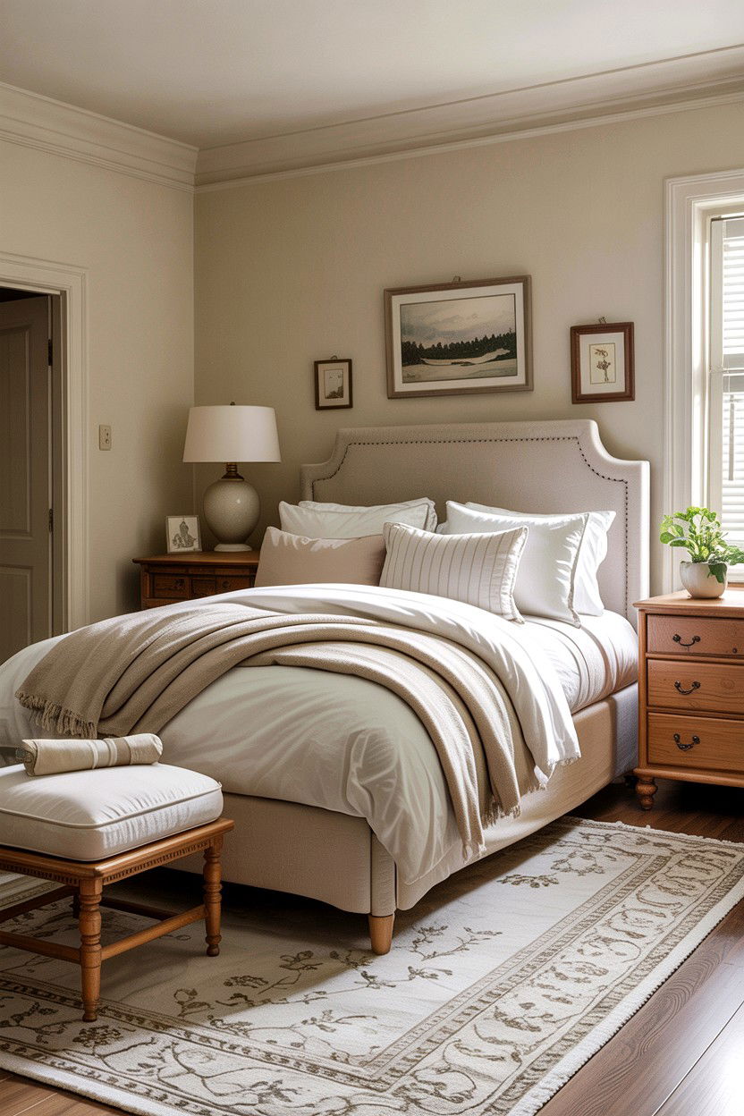 Neutral Bedroom - 30 bedroom photography ideas