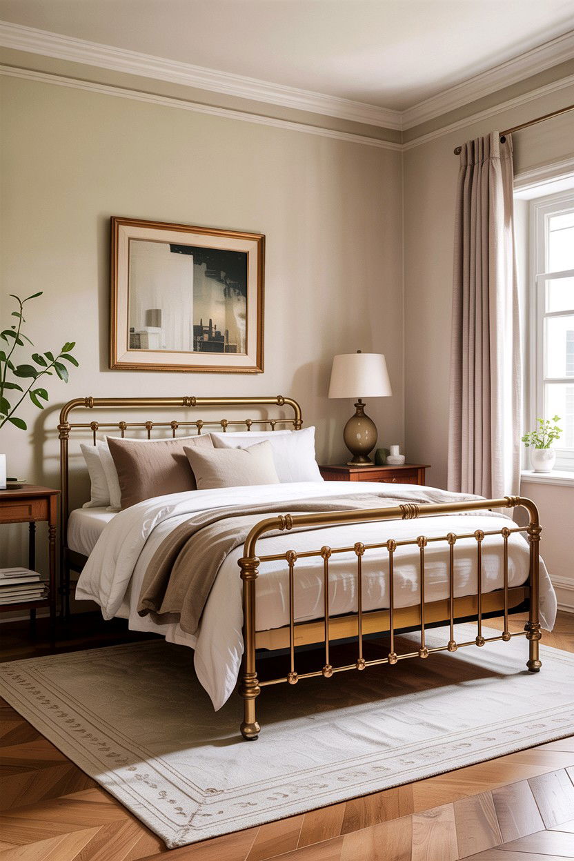 Neutral Bedroom Brass Bed - 30 bedroom brass beds