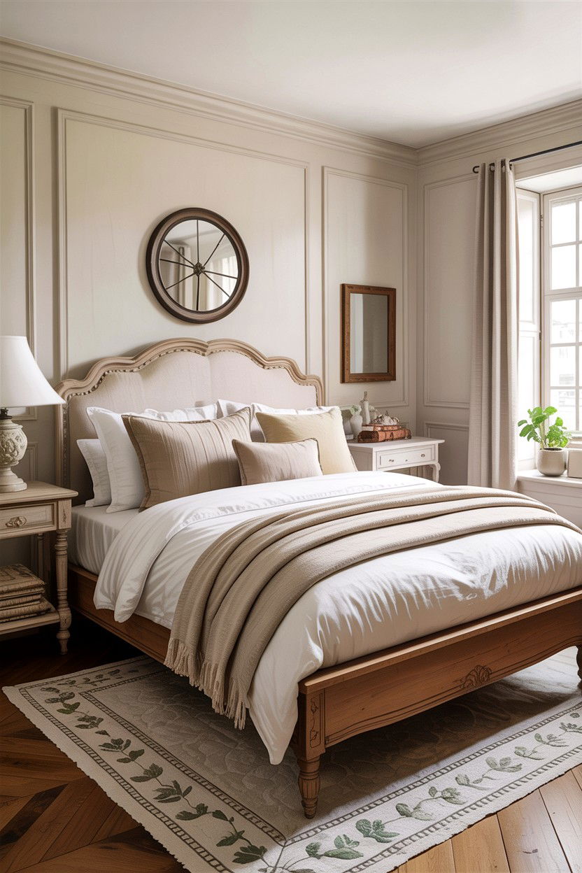 Neutral Color Palette - 30 French country bedroom ideas