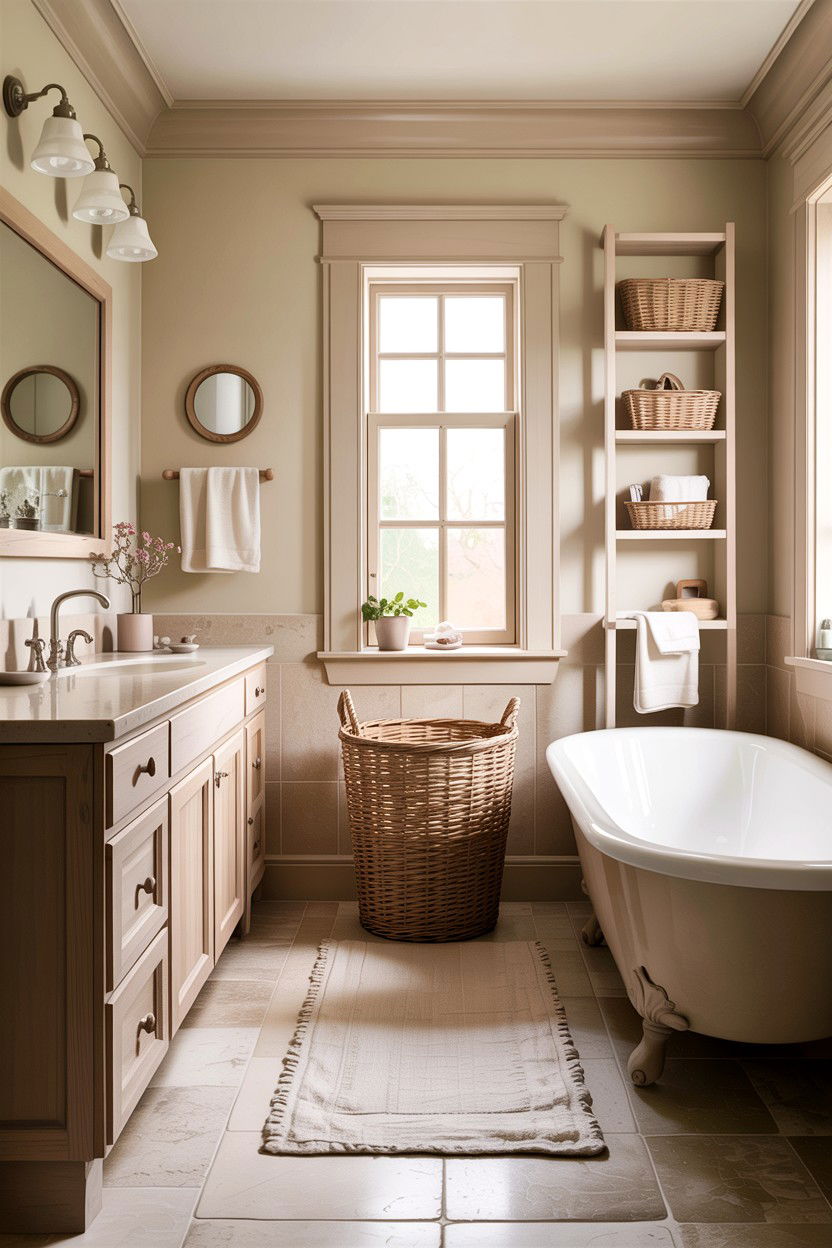 Neutral Country Bathroom - 30 country bathroom ideas
