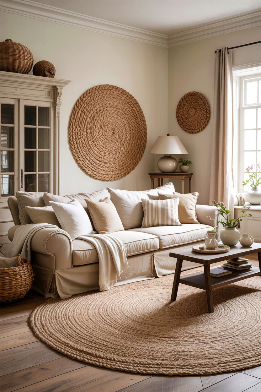 Neutral Country Living Room - 30 country house living room ideas