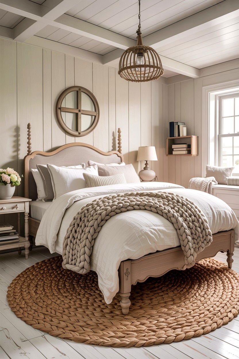 Neutral Farmhouse Bedroom - 30 country house bedroom ideas