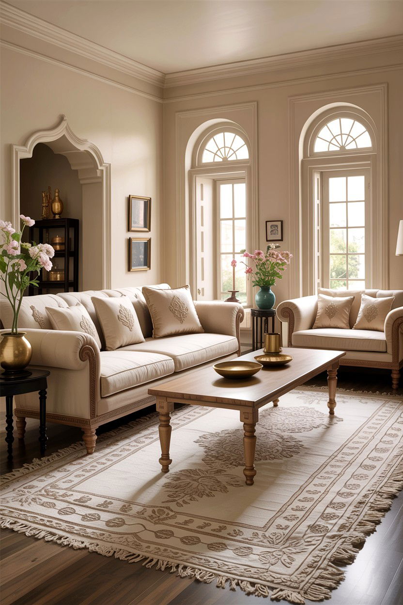 Neutral Indian Living Room - 30 Indian living room ideas