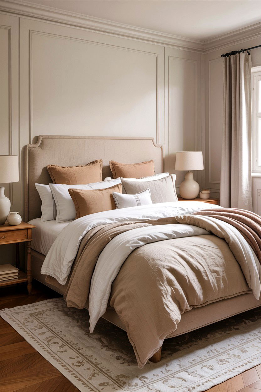Neutral Linen Bedroom - 30 linen bedroom ideas