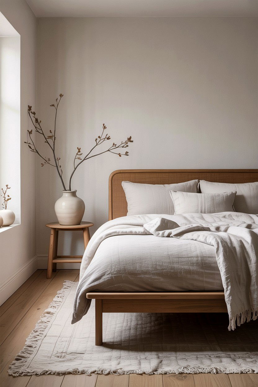 Neutral Minimalist Bedroom - 30 apartment bedroom ideas