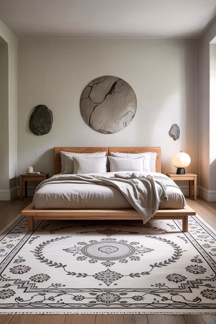 Neutral Minimalist Rug - 30 bedroom oriental rugs