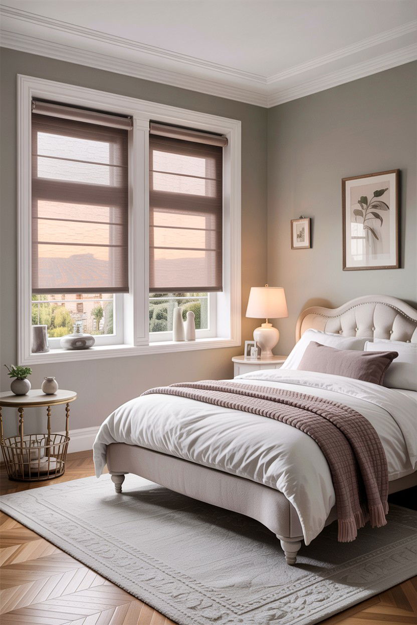 Neutral Roller Blinds - 30 bedroom roller blinds