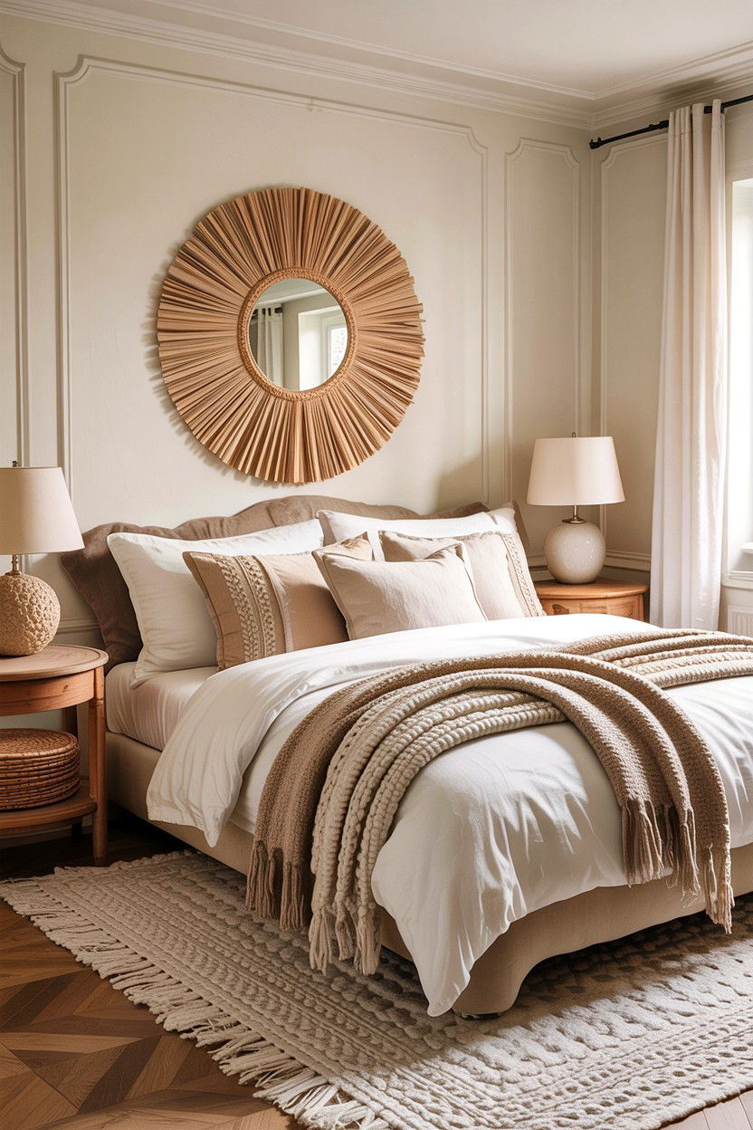 Neutral Texture Layering - 30 African bedroom ideas