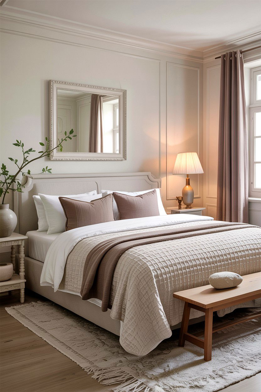 Neutral Textured Bedspread - 30 bedroom bedspreads