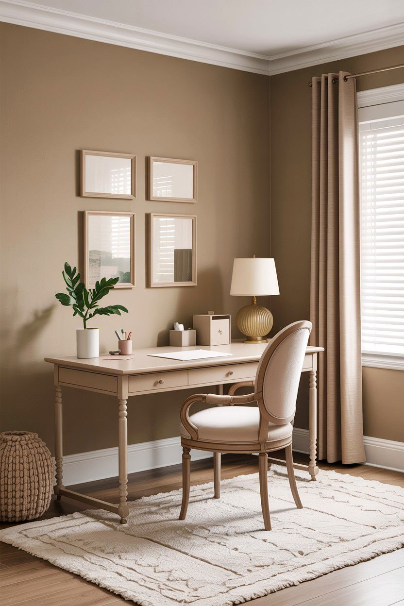 Neutral bedroom workspace - 30 bedroom workstation designs