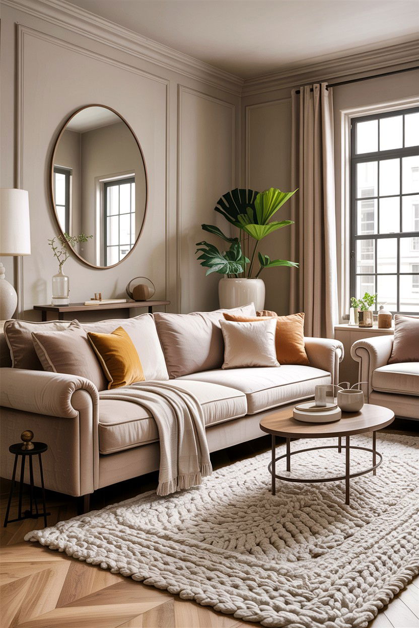 Neutral color living room - 30 apartment living room ideas