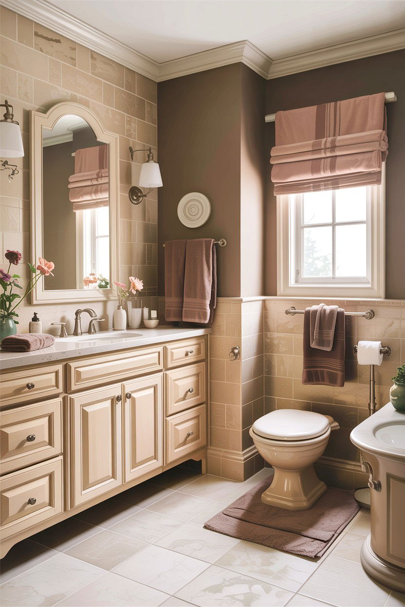 Neutral color palette - 30 Jack and Jill bathroom ideas