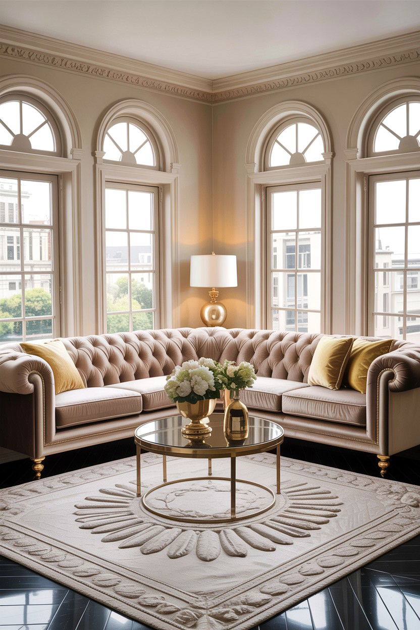 Neutral living room - 30 Hollywood regency living room ideas