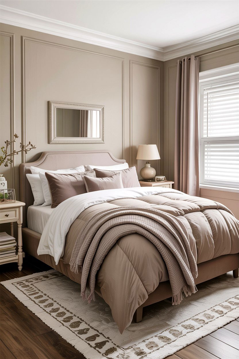Neutral taupe bedroom - 30 taupe and white bedroom ideas
