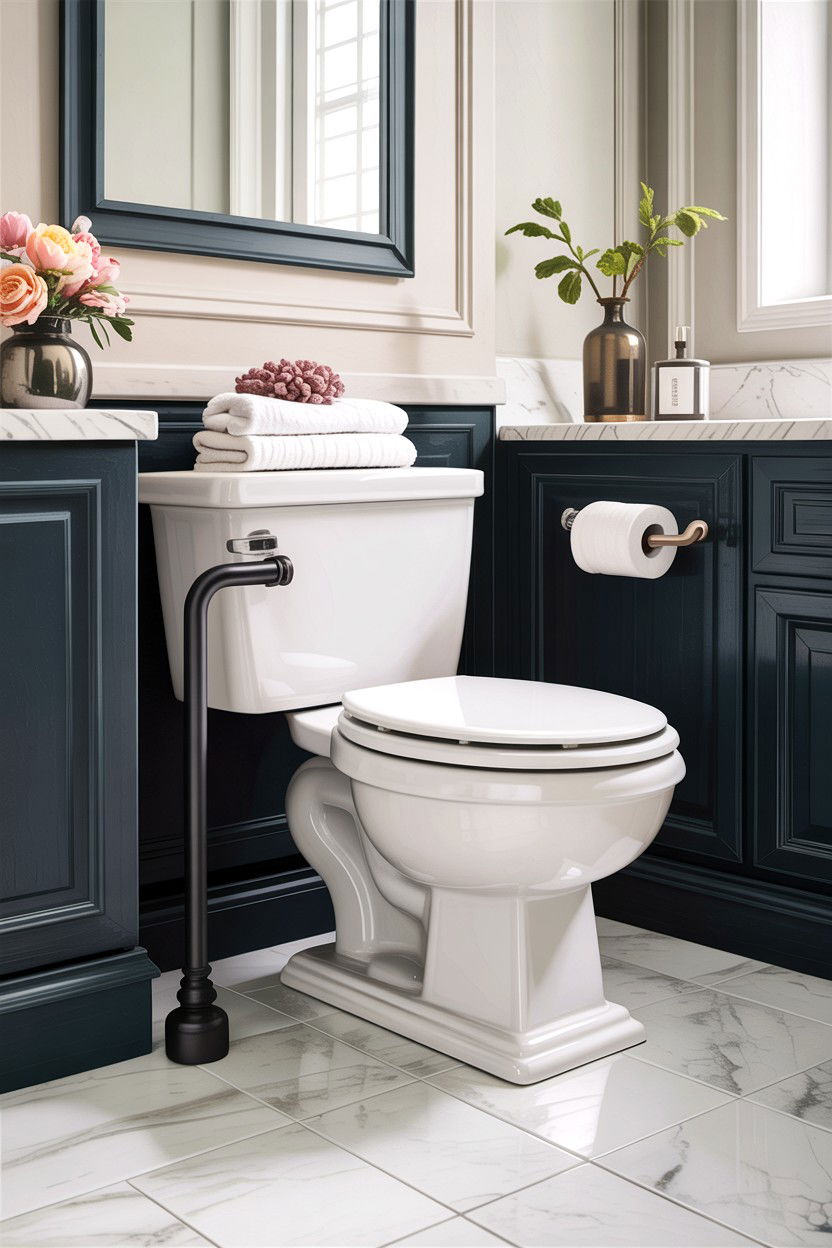 New toilet lever - 30 easy bathroom updates