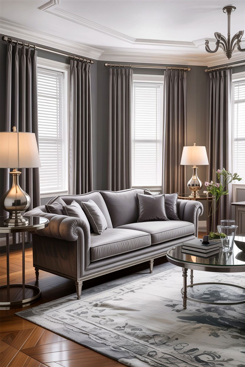 Nickel Gray Living Room - 30 all gray living room ideas