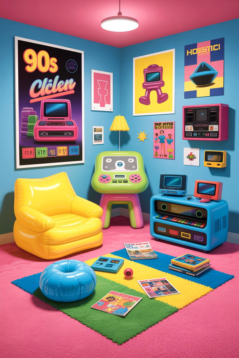 Nostalgic s living room - 30 cluttercore living room ideas