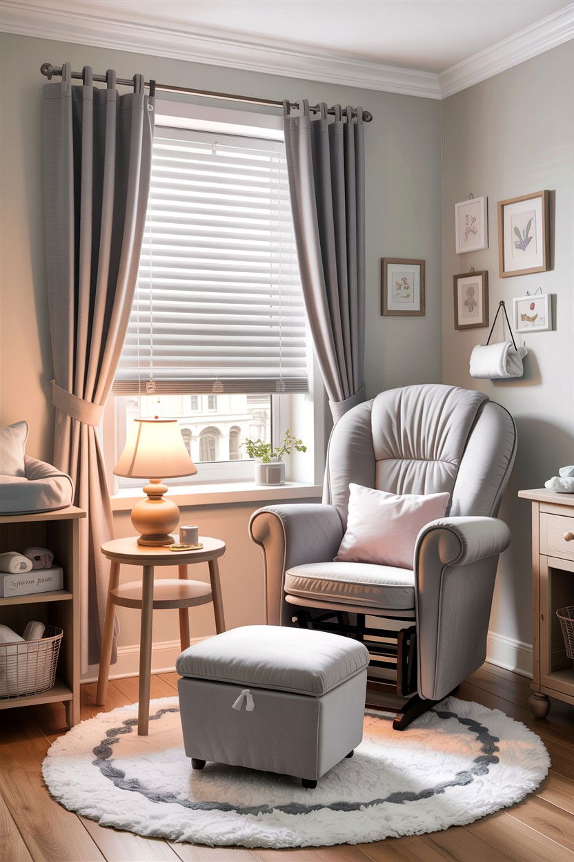 Nursing chair in nursery - 30 bedroom bay window ideas