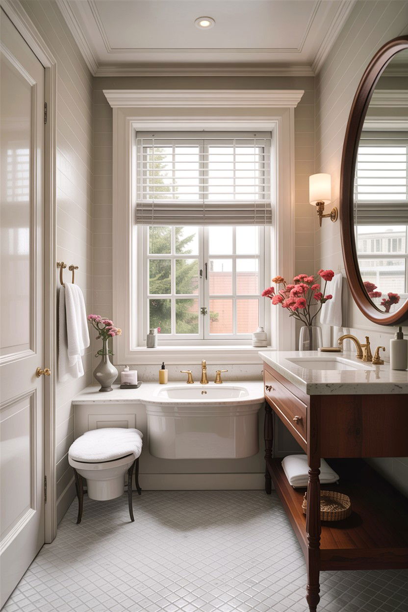 Off Center Bathroom Window - 30 bathroom asymmetry ideas