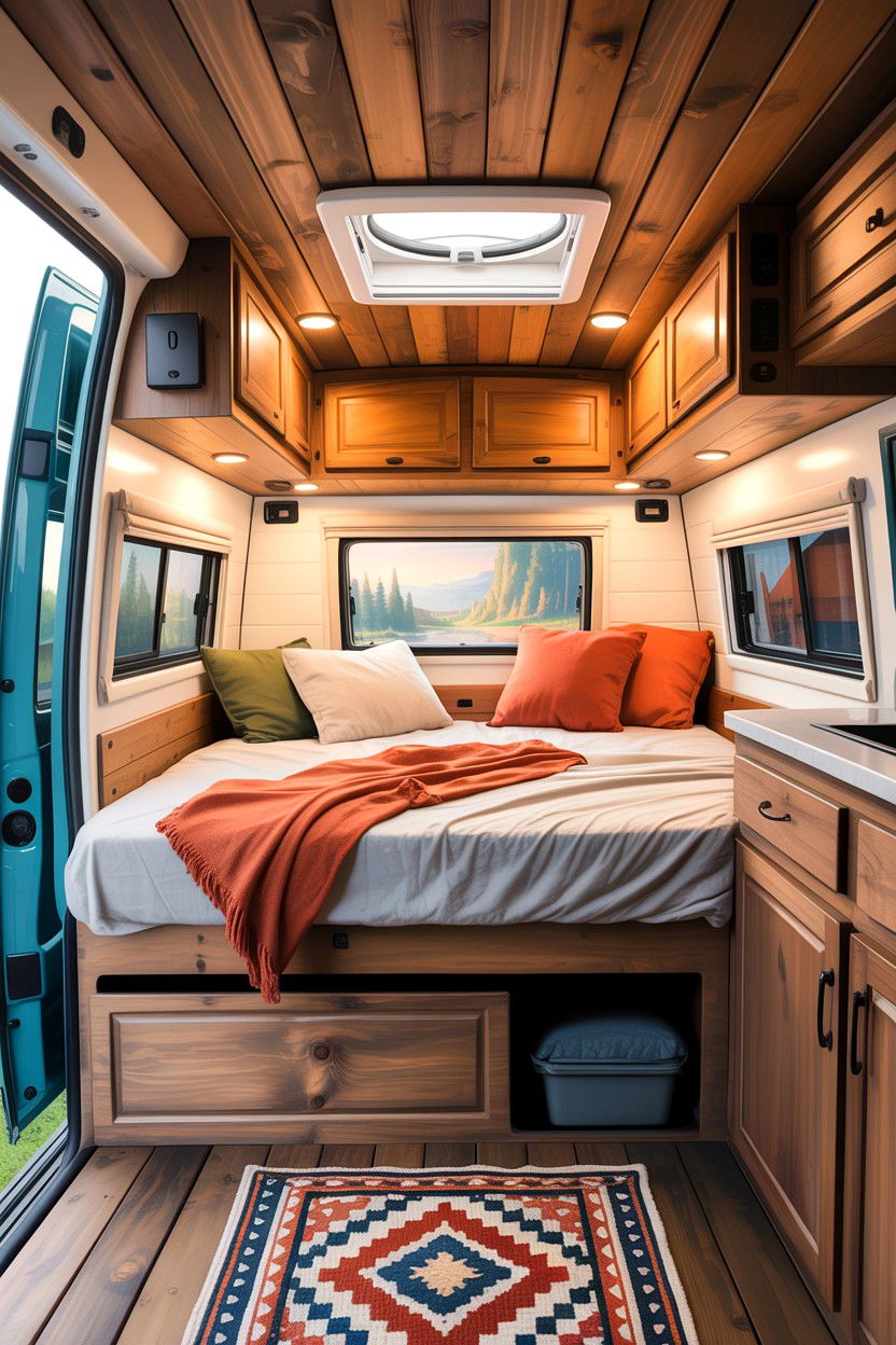 Off Grid Van Life - 30 camping bedroom ideas