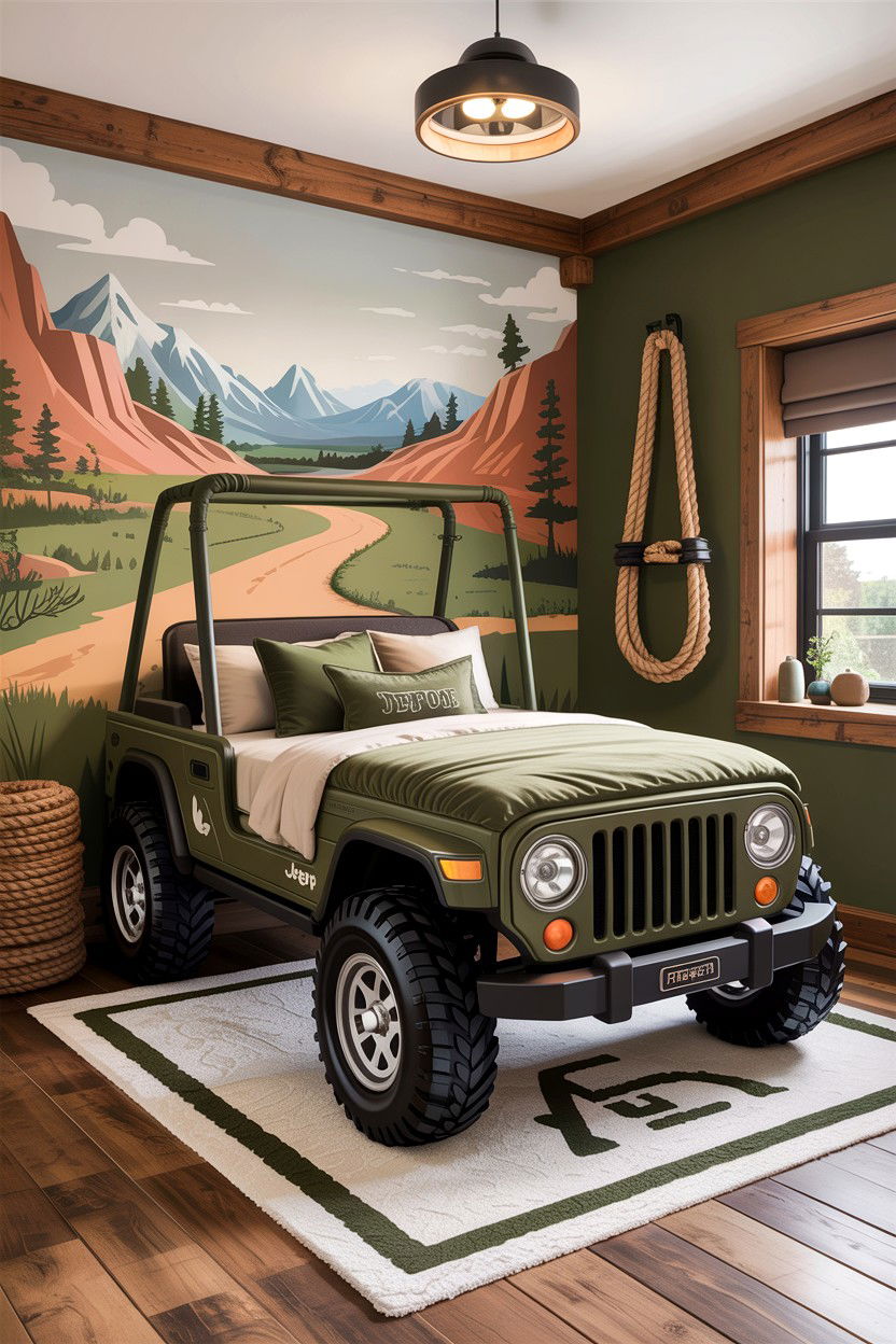 Off road vehicle bedroom - 30 car themed bedroom ideas