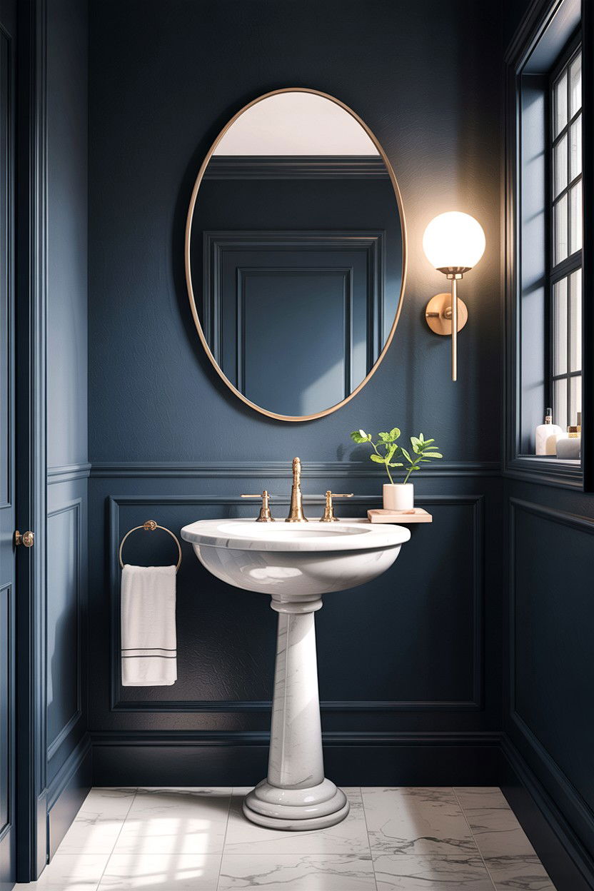 Offset Vanity Light - 30 bathroom asymmetry ideas