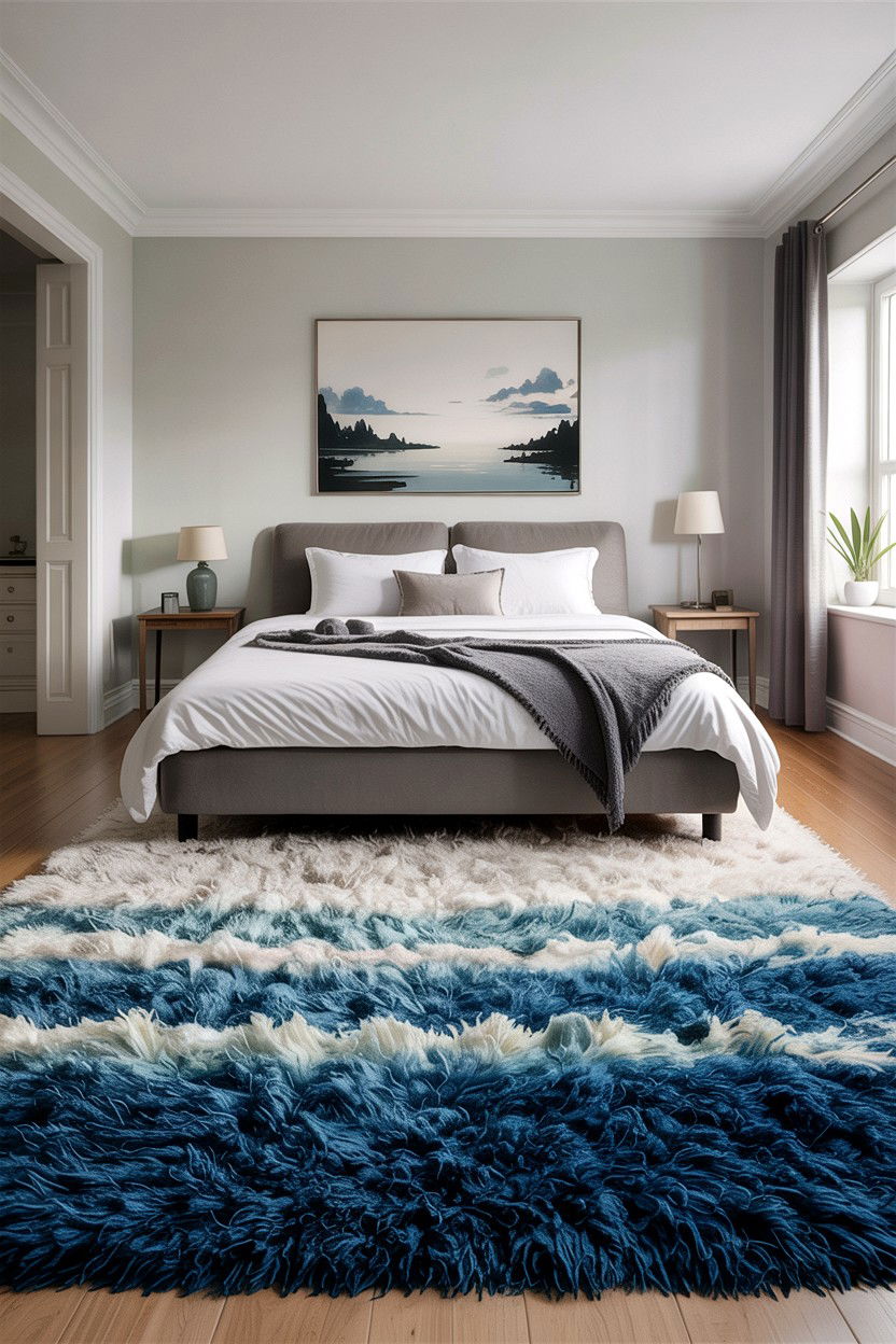 Ombre Shag Rug - 30 bedroom shag rugs