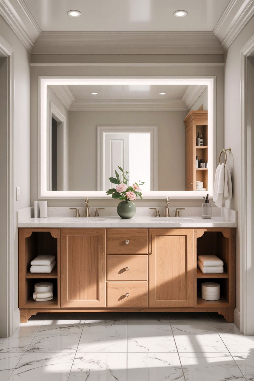 One Side Medicine Cabinet - 30 bathroom asymmetry ideas