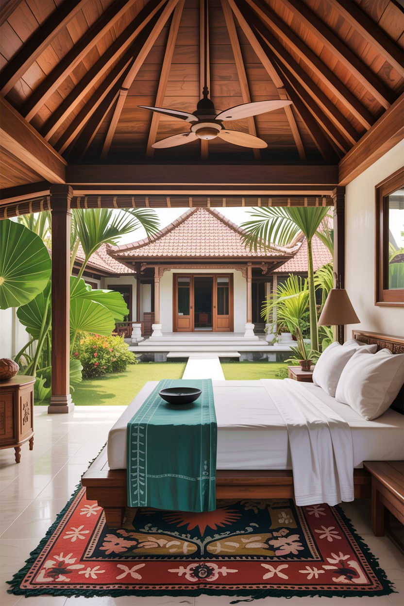 Open Air Bedroom - 30 Balinese bedroom ideas