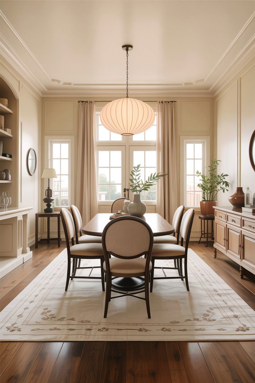 Open Concept Cream Dining Room - 30 warm cream dining room ideas